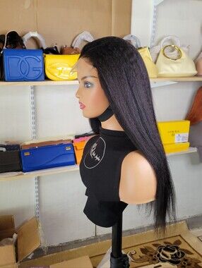 Black Straight Lace Front Wig – Natural Shine